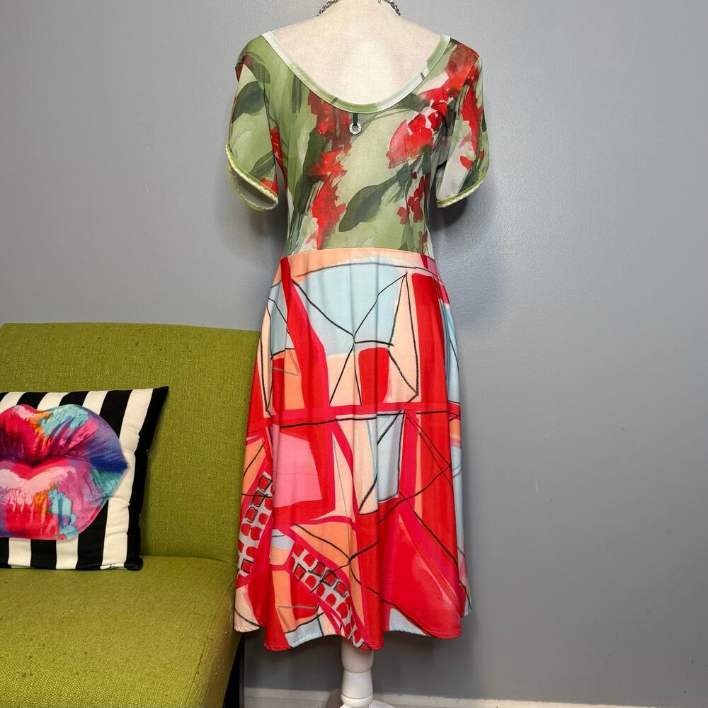 Save The Queen Multicolored Mixed Pattern A-Line … - image 6